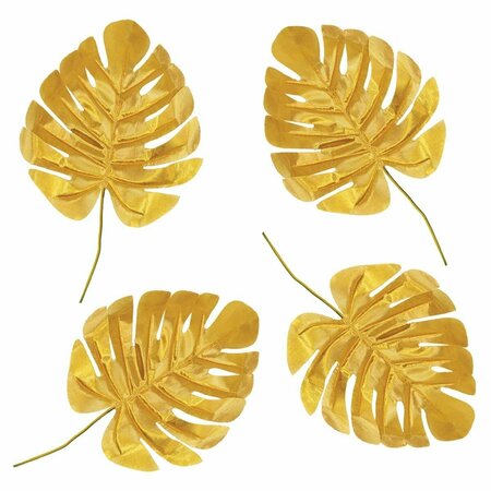 GOLDENGIFTS Fabric Gold Palm Leaves GO2795481